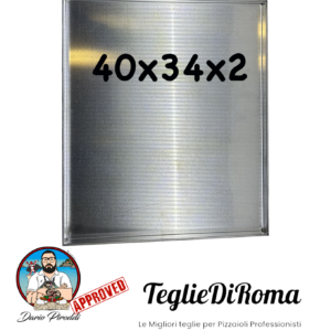 Teglia forno professionale 40x34x2 Cm, Alluminio misure per forno Effeuno Focaccia,dolci,ed altri alimenti