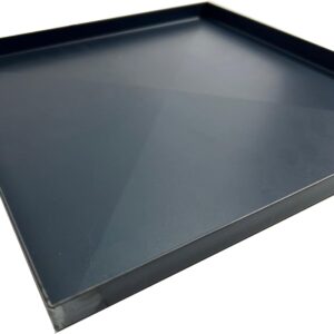 [2 PEZZI] Teglia ferro blu 30x30x2 Cm, con diagonale antideformazione Spessore teglie 8/10 Pizza alta idratazione ideale per professionisti della pizza e focaccia